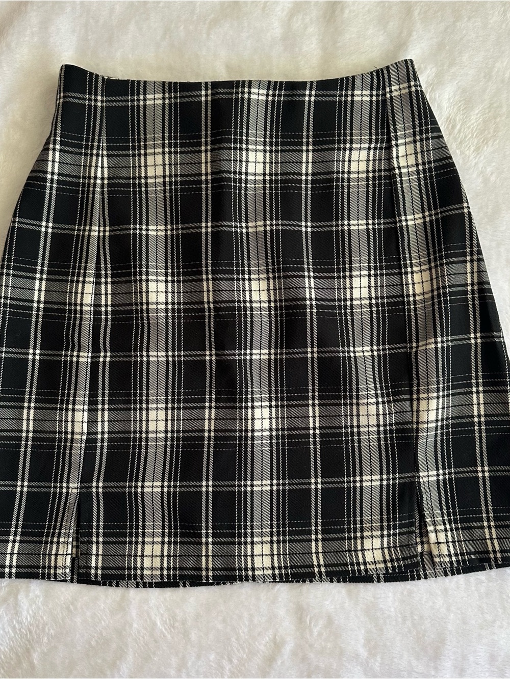 Brandy Melville Black and White Double Slit Skirt